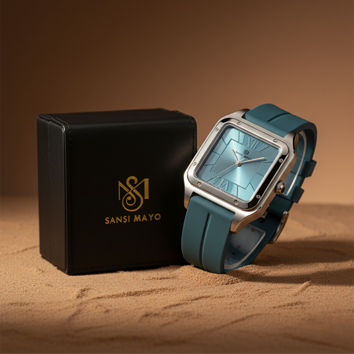 Sky Blue Square Analog