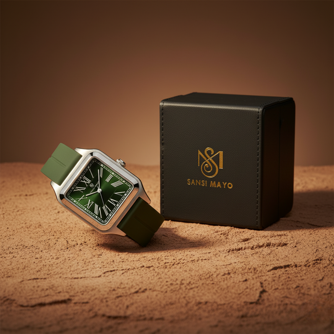 Forest Green Square Analog