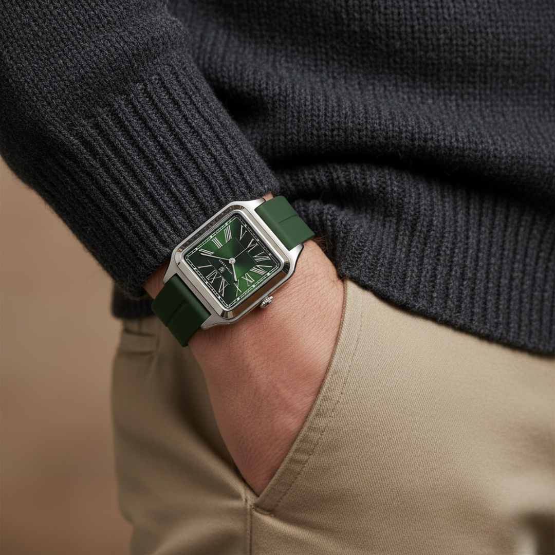 Forest Green Square Analog