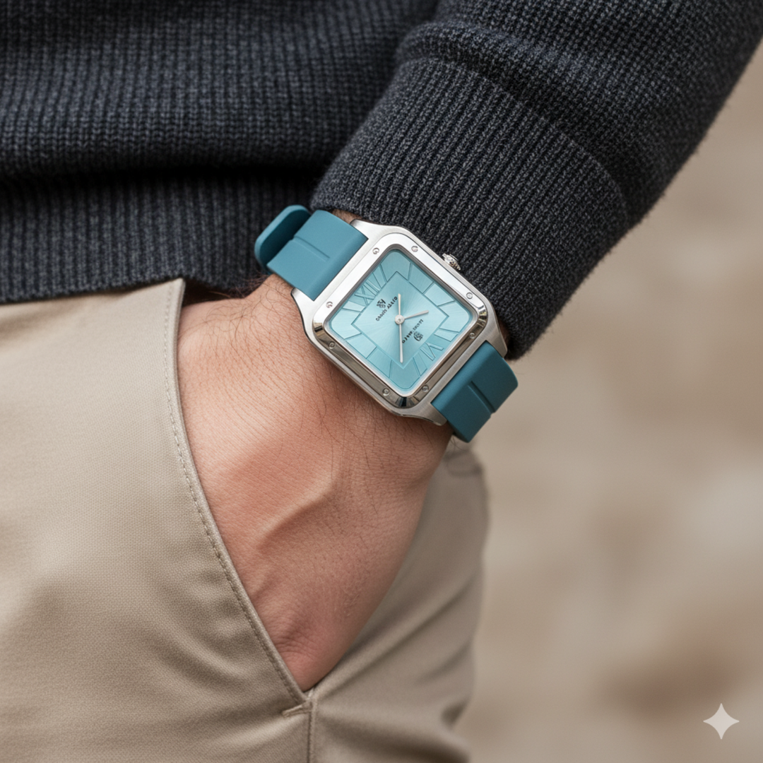 Sky Blue Square Analog