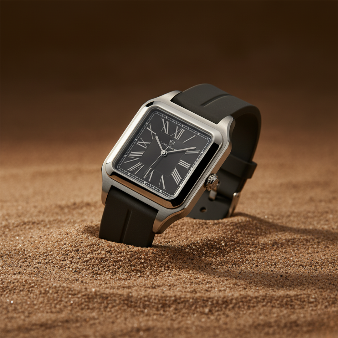 Slate Grey Square Analog