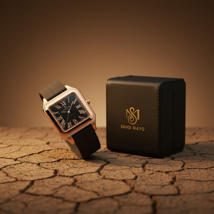 Midnight Black Square Magnetic Analog