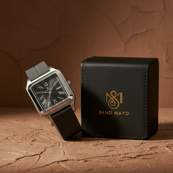 Slate Grey Square Analog