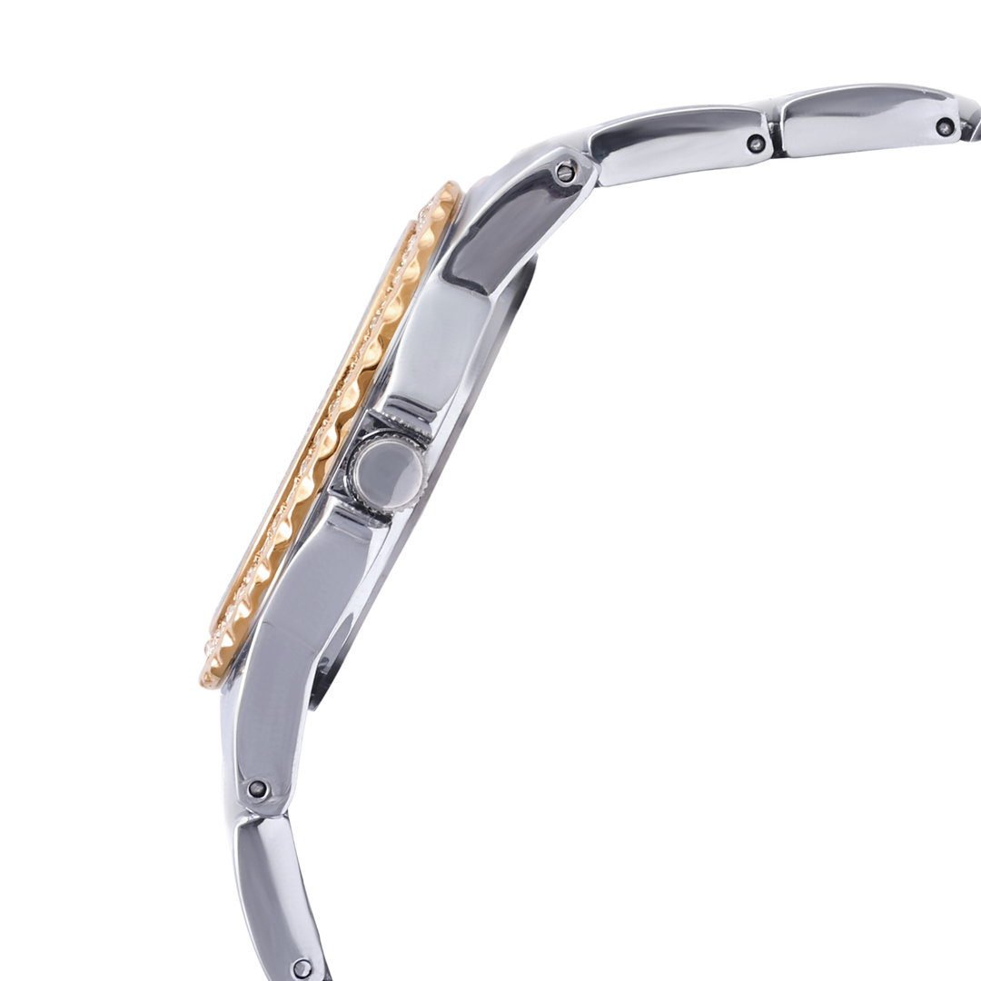 Round Two Tone  Rose Gold Wrist Watch