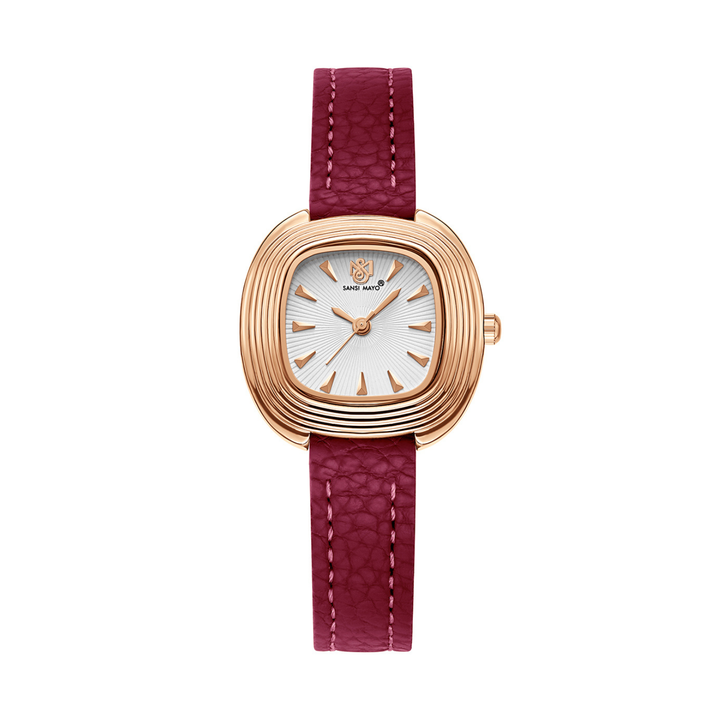 Verona Red Strap Rose Gold Watch for Women