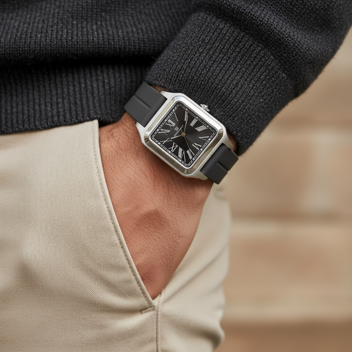 Slate Grey Square Analog