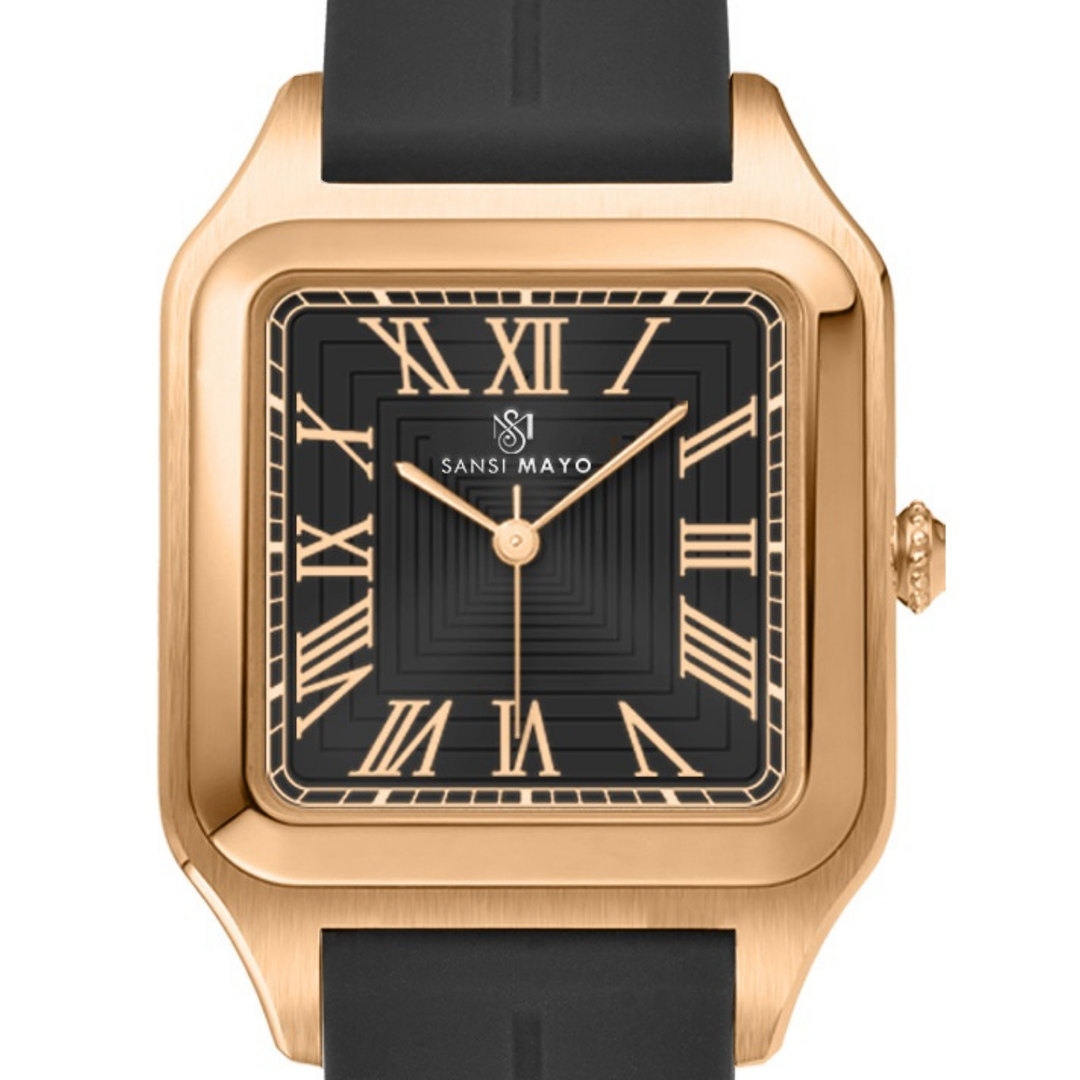 Midnight Black Square Magnetic Analog