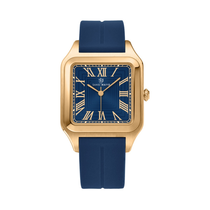 Deep Sapphire Blue Square Magnetic Analog