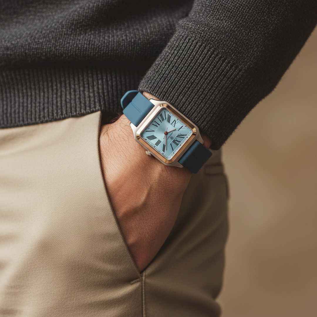 Sky Blue Square Analog