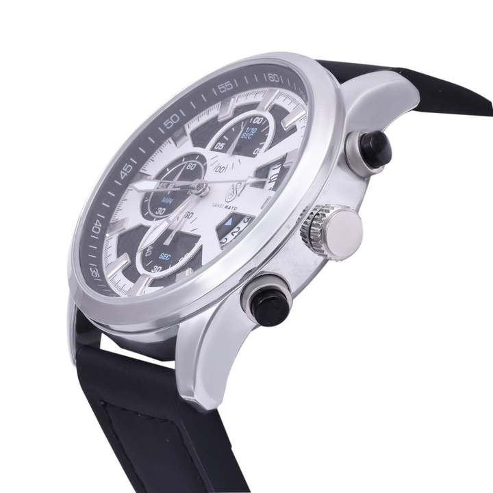 Round Two Tone Wrist Watch Silver