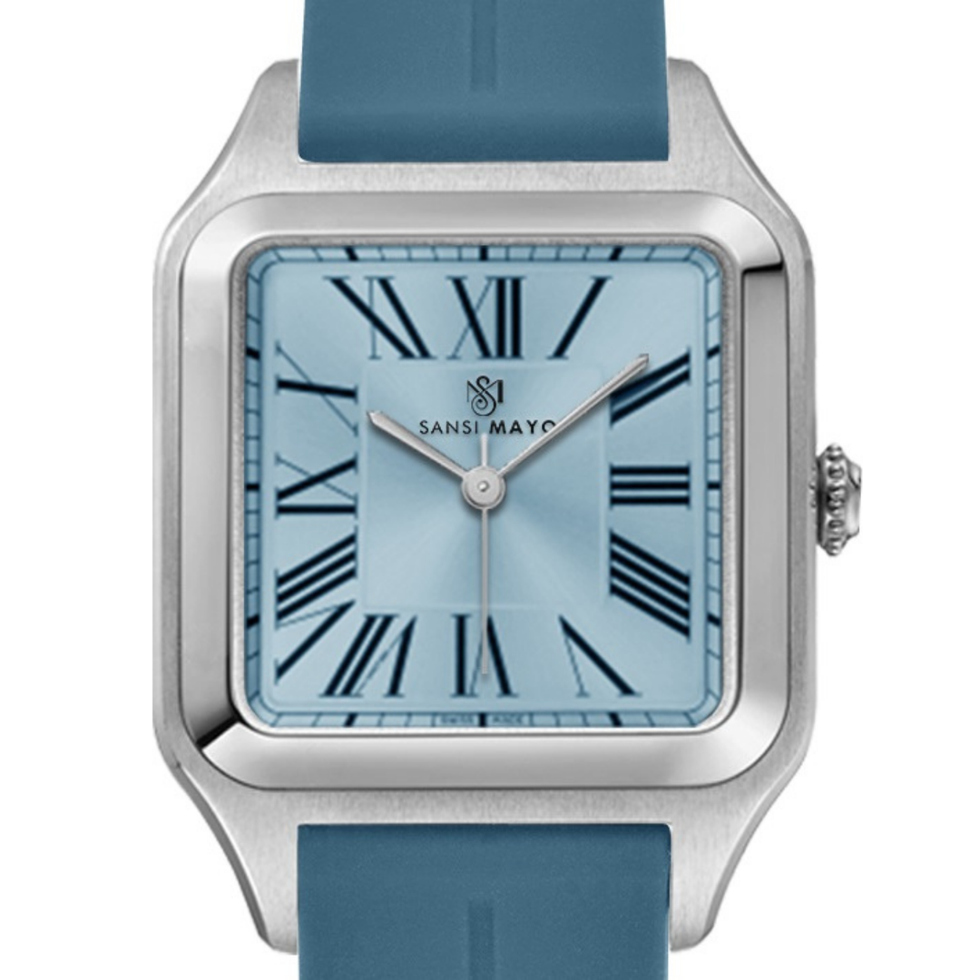 Sky Blue Square Analog