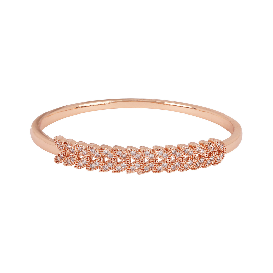 Sansimayo Women’s White Dial Watch with Bangle & Ring Set – Two Tone Silver Gold