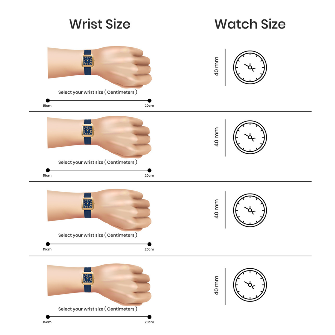 Deep Sapphire Blue Square Magnetic Analog