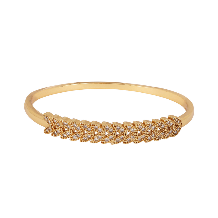 Sansimayo Women’s White Dial Watch with Bangle & Ring Set – Two Tone Silver Gold