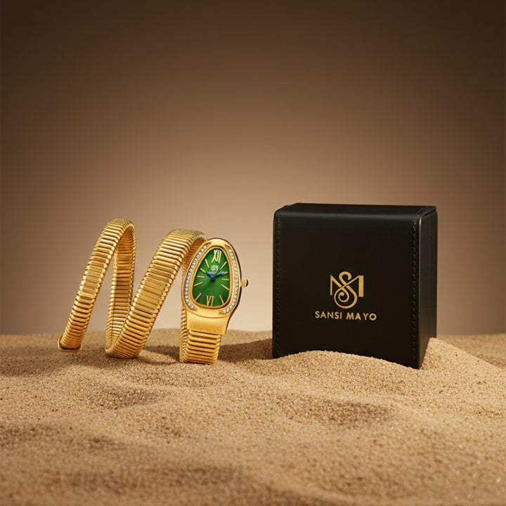 Sansi Mayo Cobra Watch — Gold Edition (Green Dial)