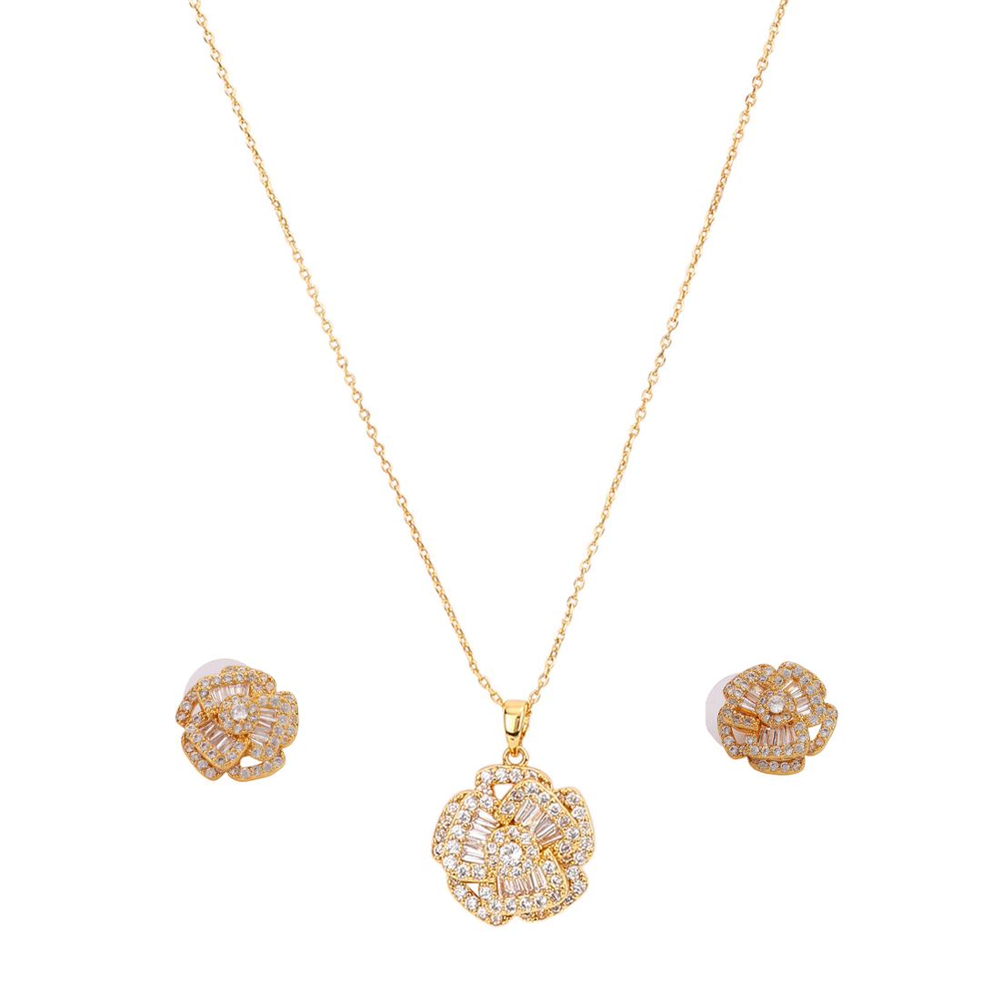 Sansi Mayo Women’s Watch & Jewellery Gift Set — Gold with Black Dial & Egyptian Stone