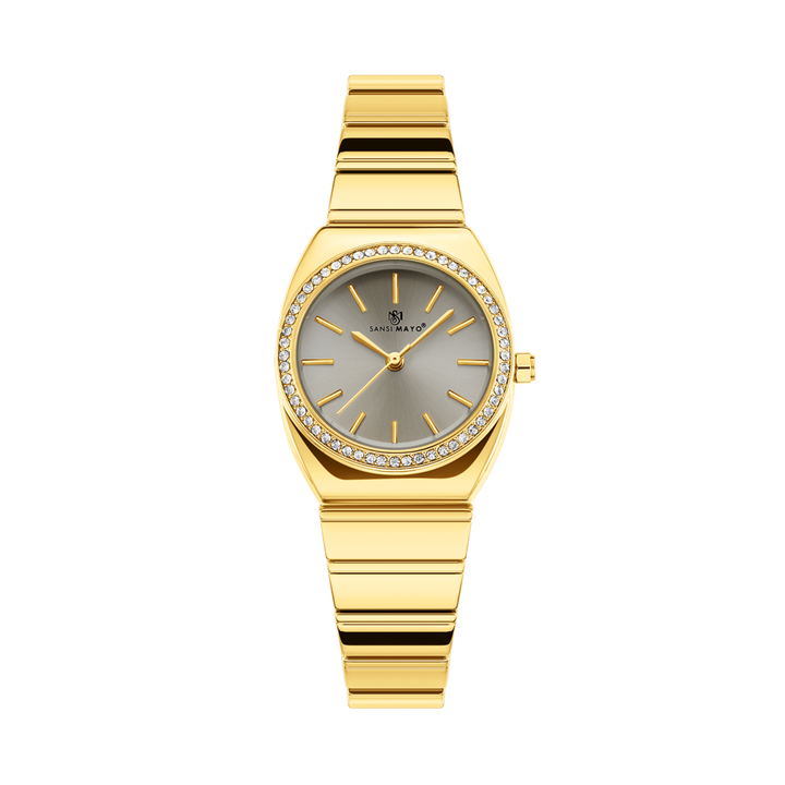 Grey Dial Gold Watch — Egyptian Stone Edition