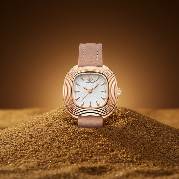 Verona Peach Dial Rose Gold Watch for Women