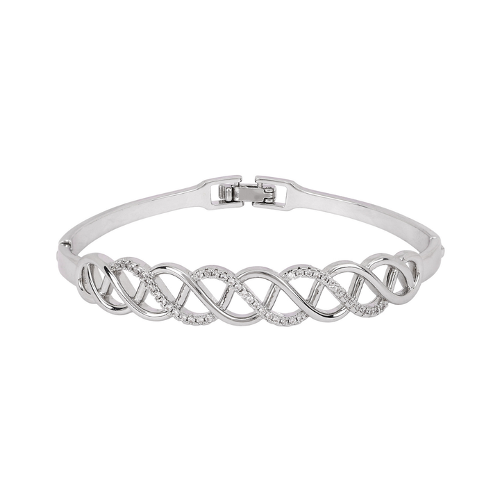 Sansimayo Women’s Grey Dial Watch with Bracelet – Two Tone Silver Gold