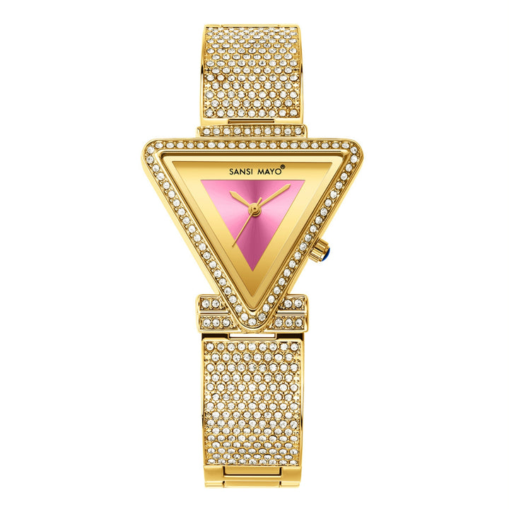 Dina Dark Pink Triangle Dial Women’s Watch