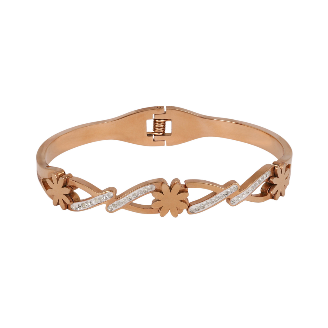 Sansimayo Women’s Blue Dial Watch with Bracelet – Gold Finish