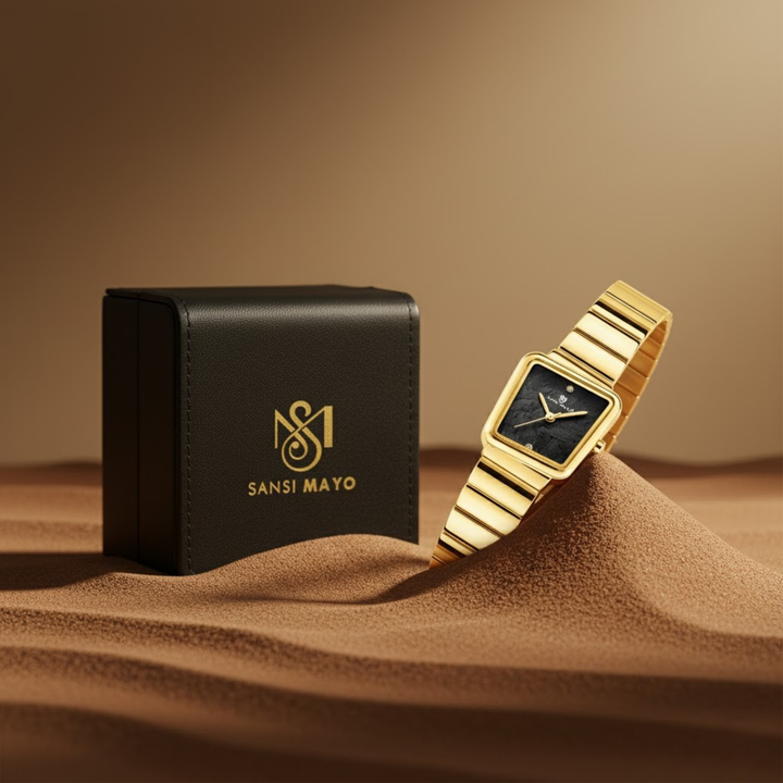 Square Case Edition (Gold, Black Dial)