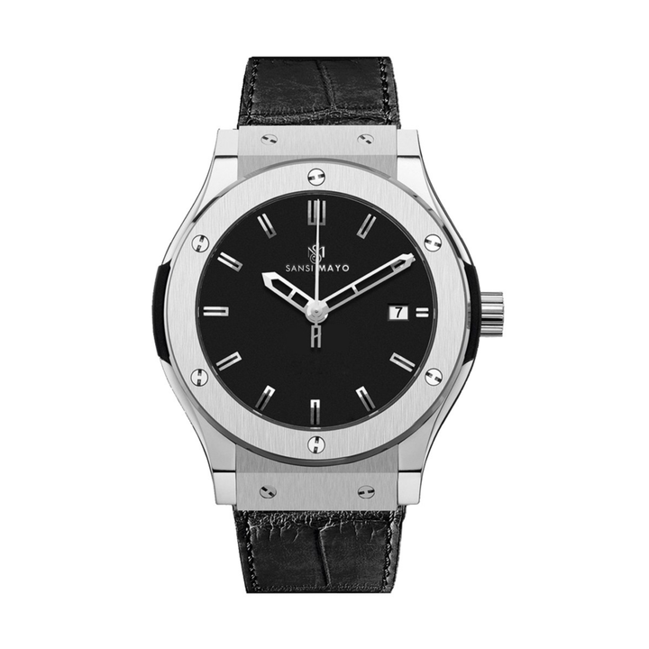Midnight Black Leather Analog