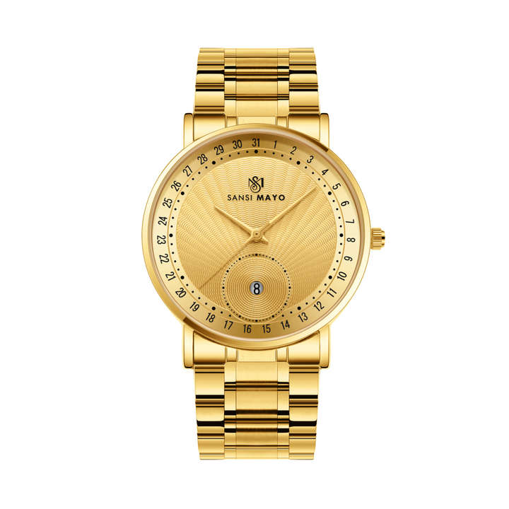 Gold Date Dial Quartz Watch
