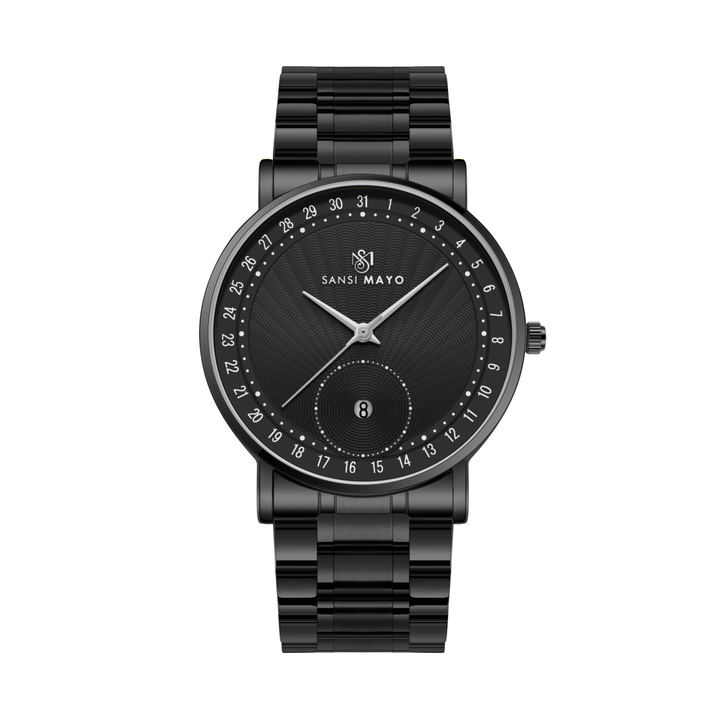 Bold Black Quartz with Date Dial