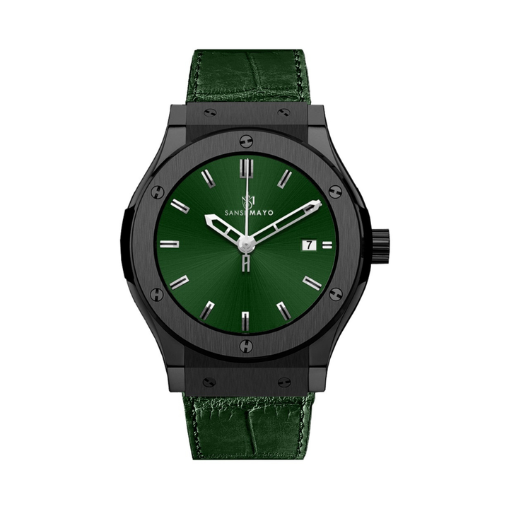 Obsidian Black Leather Analog