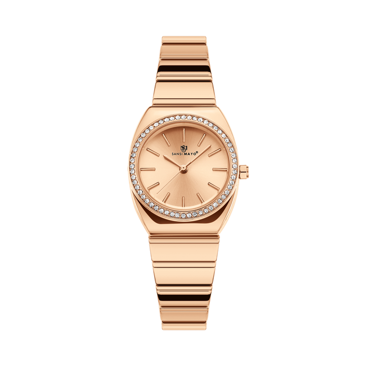 Rose Gold Dial & Strap Watch — Egyptian Stone Edition