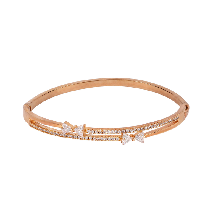 Sansimayo Women’s White Dial Watch with 2 Bracelets – Rose Gold Edition