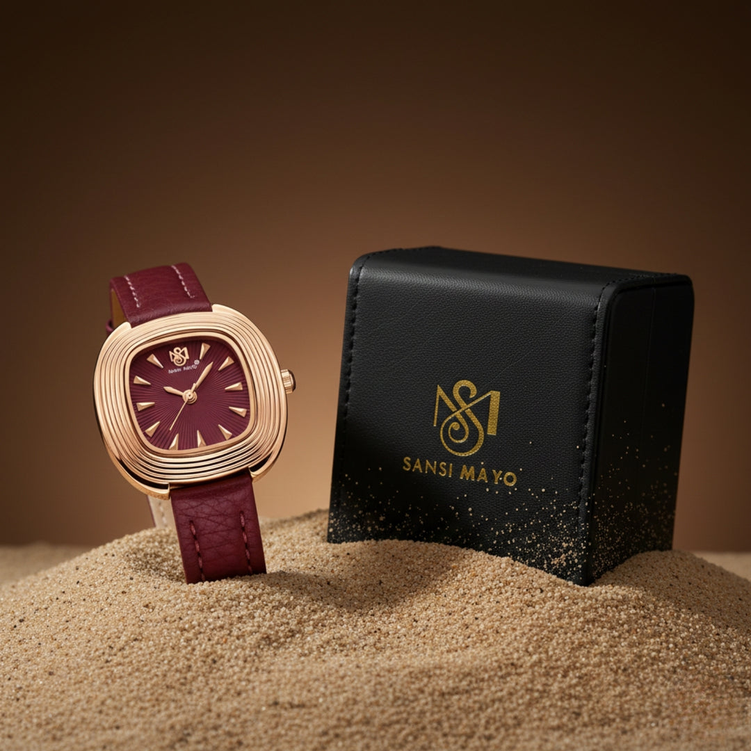 Verona Maroon Rose Gold WomenÕs Watch