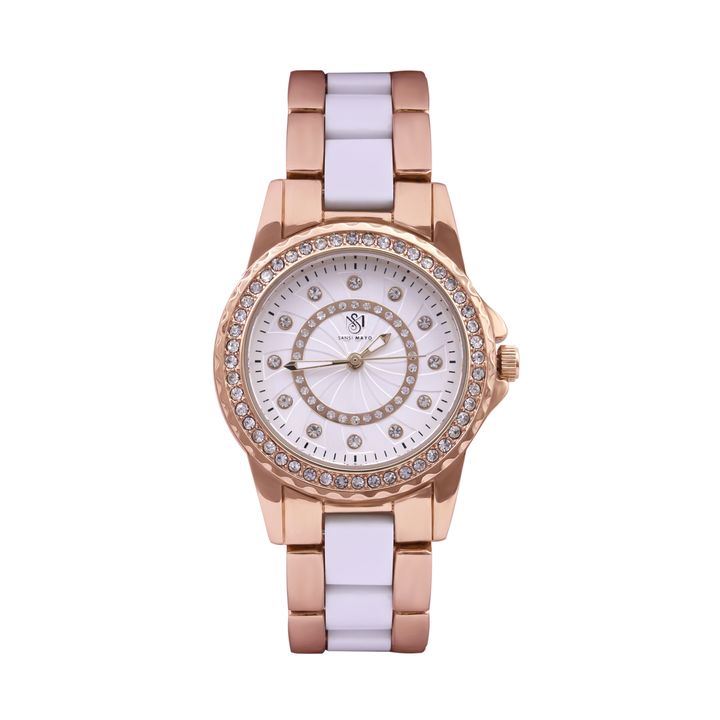 Round Two Tone Radiance Rose Gold  Wrist Watch