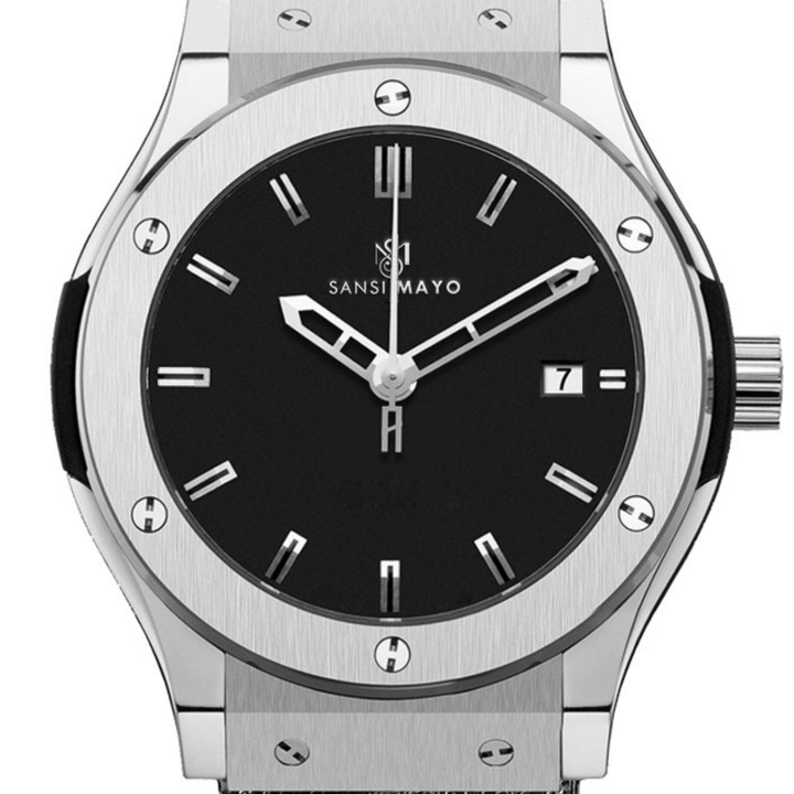 Midnight Black Leather Analog