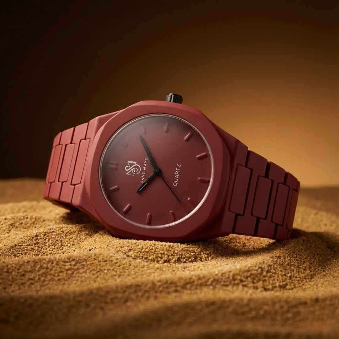 Carnival Dulex Rust Maroon Quartz Watch