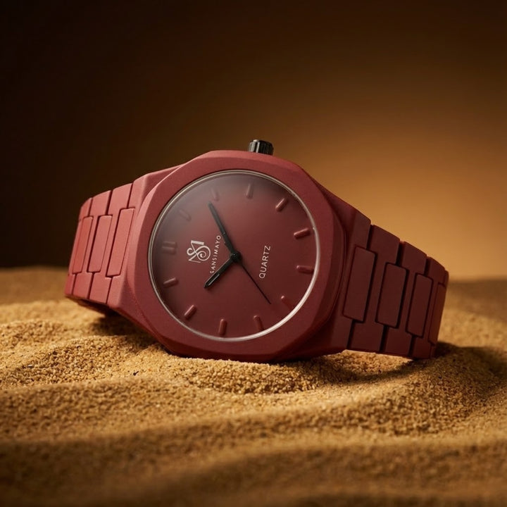 Carnival Dulex Rust Maroon Quartz Watch