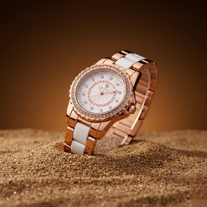 Round Two Tone Radiance Rose Gold  Wrist Watch