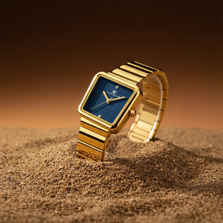 Square Case Edition (Gold, Blue Dial)