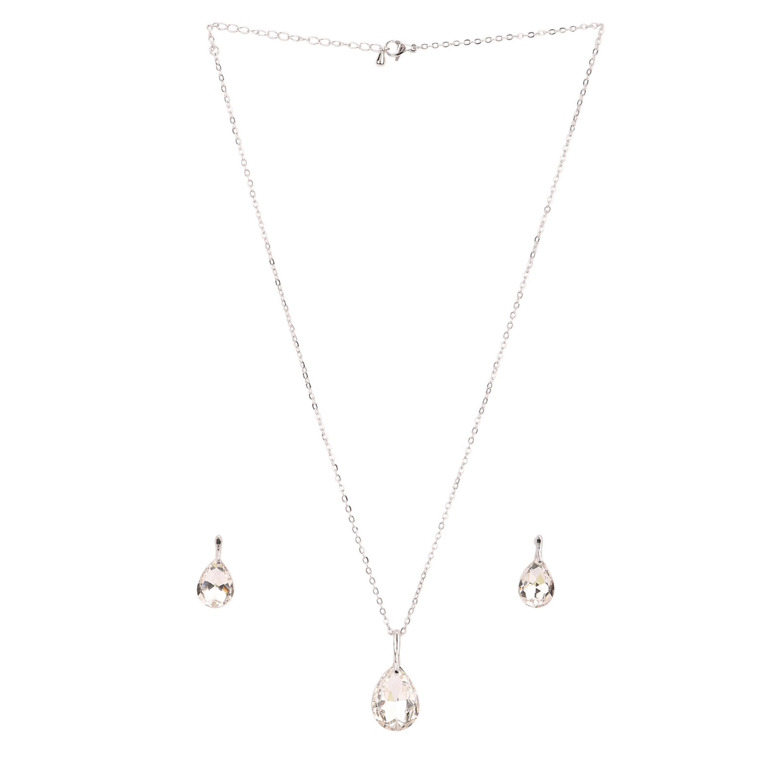 Sansi Mayo Women’s Watch & Jewellery Gift Set — Silver with Light Pink Dial & Egyptian Stone