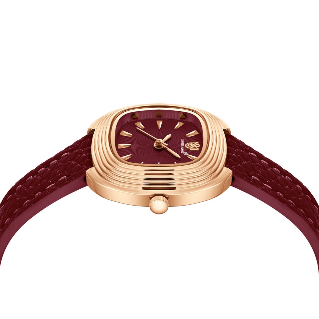 Verona Maroon Rose Gold WomenÕs Watch