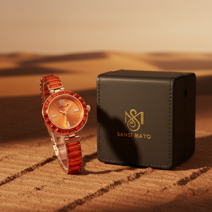 Egyptian Stone Rose Gold Women’s Watch