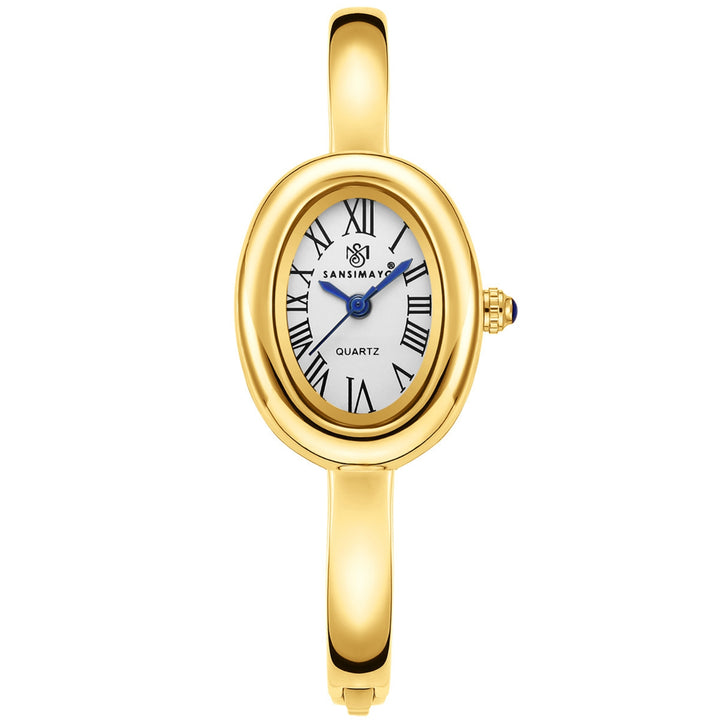 Sansi Mayo Minari Watch — Gold Stainless Steel (White Dial)