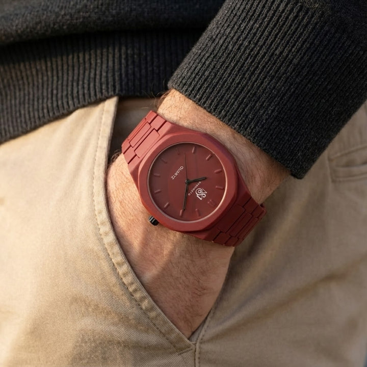 Carnival Dulex Rust Maroon Quartz Watch