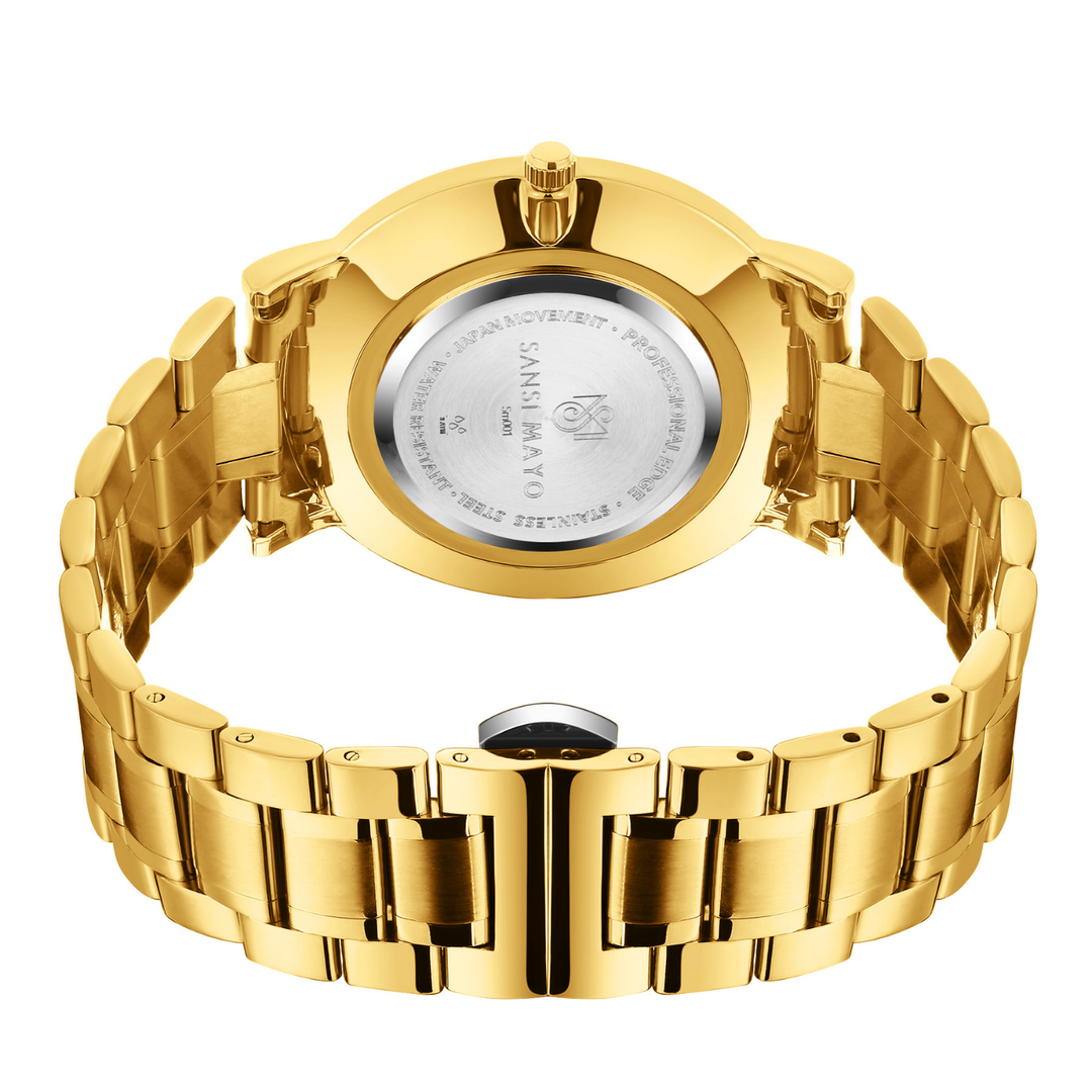 Gold Date Dial Quartz Watch