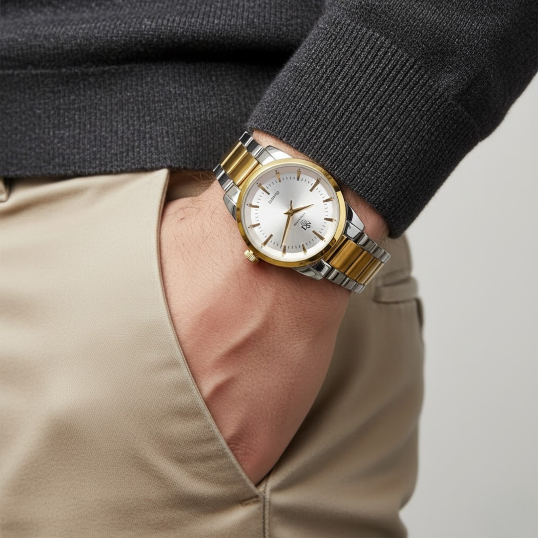 Two-Tone Gold Wrist Watch