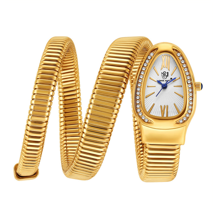 Sansi Mayo Cobra Watch — Gold Edition (White Dial)