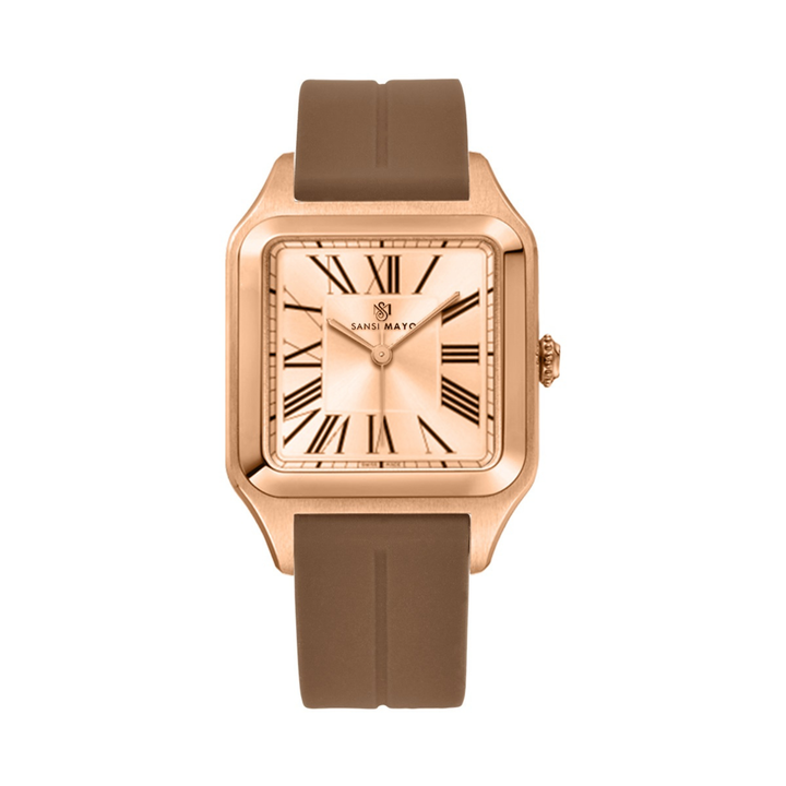 Rose Gold Square Analog