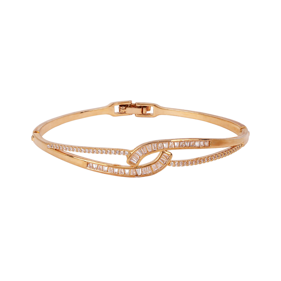 Sansimayo Women’s Round Grey Dial Watch with 2 Bracelet Set – Gold