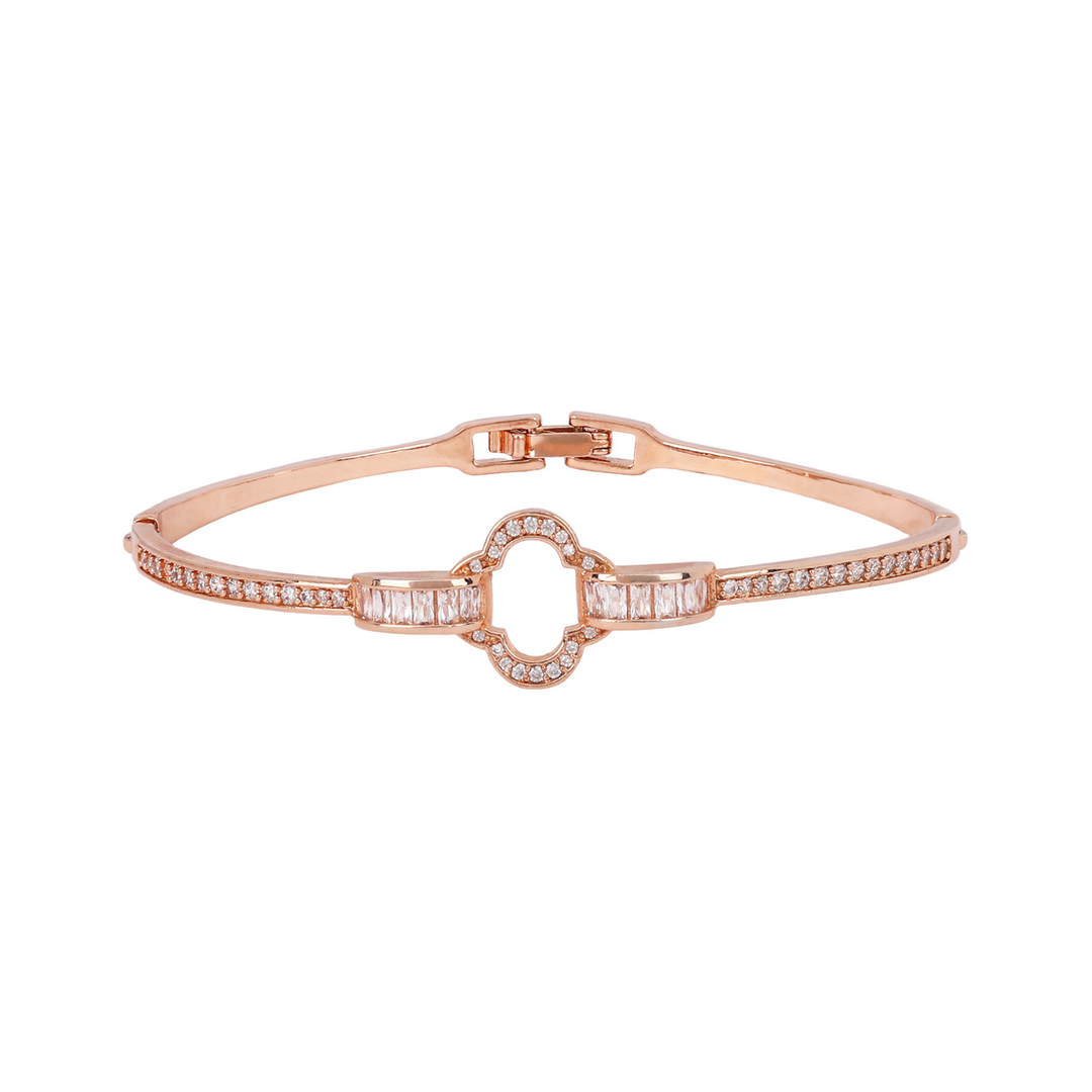 Sansimayo Women’s Round Grey Dial Watch with 2 Bracelet Set – Gold